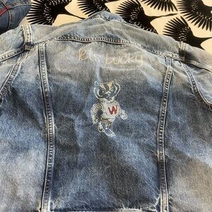 University of Wisconsin custom Jean jacket!!  Pepe Jeans.